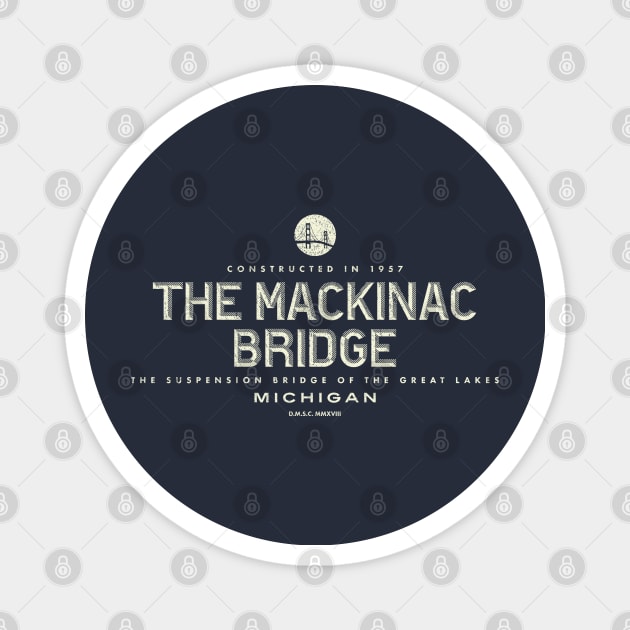 The Mackinac Bridge, Michigan - Bridge Magnet by deadmansupplyco